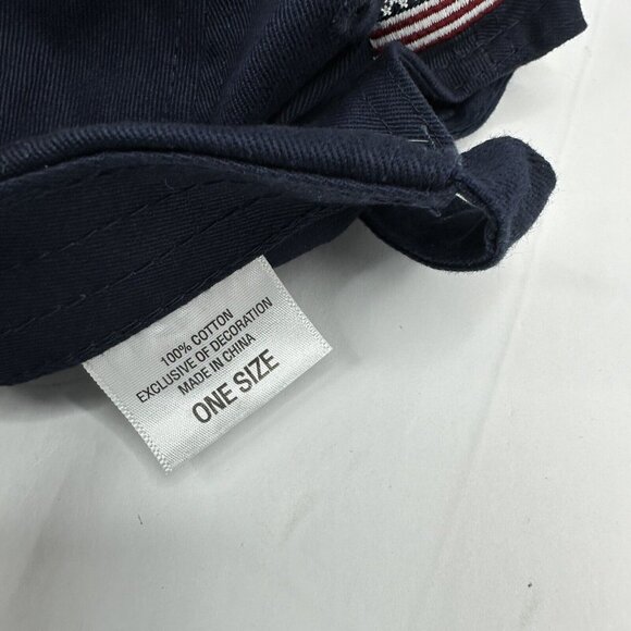 Patriotic Navy Blue USA Theme Baseball Cotton Twill Adjustable Hat - Picture 9 of 9